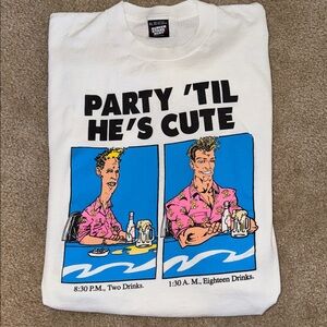 Graphic T-Shirt with Cartoon Print, EUC, Funny, size XL